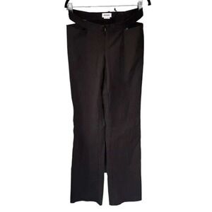 T9 WEEKDAY Black Cut Out Waist Flare Leg Stretch Pants Sexy
